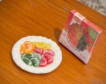 Dollhouse Miniature Polymer Clay Passover Fruit slices/Jellies 12th scale