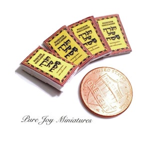 Dollhouse Miniature Passover Haggadah (set of 4) - 12th scale dollhouse miniature