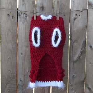 Hooded Dog Sweater PATTERN, Crochet Dog Hoodie, Dog Coat 2 Sizes XS S, Extra Small, Small Holiday Hoodie Pattern image 4