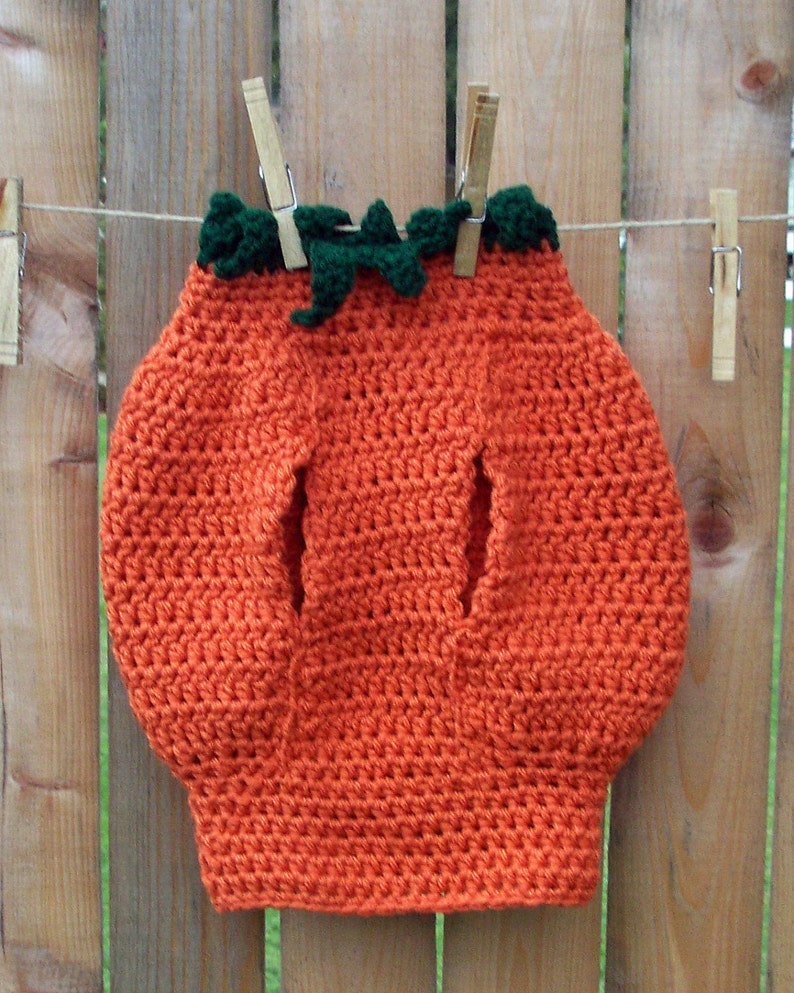 Handmade Crochet Dog Costume Pumpkin Sweater All Sizes Etsy