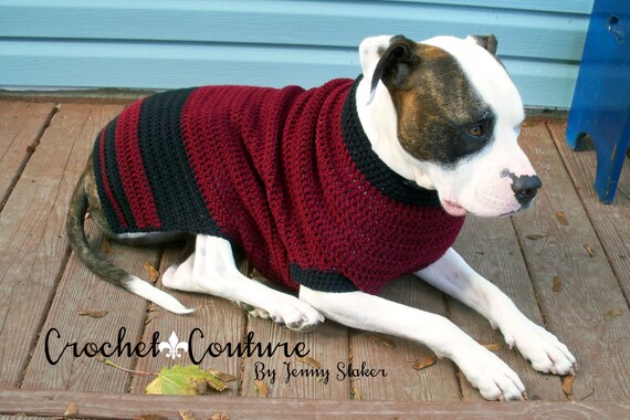 Handmade Crocheted Big Dog Sweater, Sizes L Xl Xxl, Custom Color, Warm and Cozy MADE TO ORDER