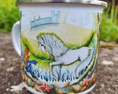Unicorn Moon 39 39 enamel Mug Magical Unicorn 10 oz cup for home and camping adult and kids