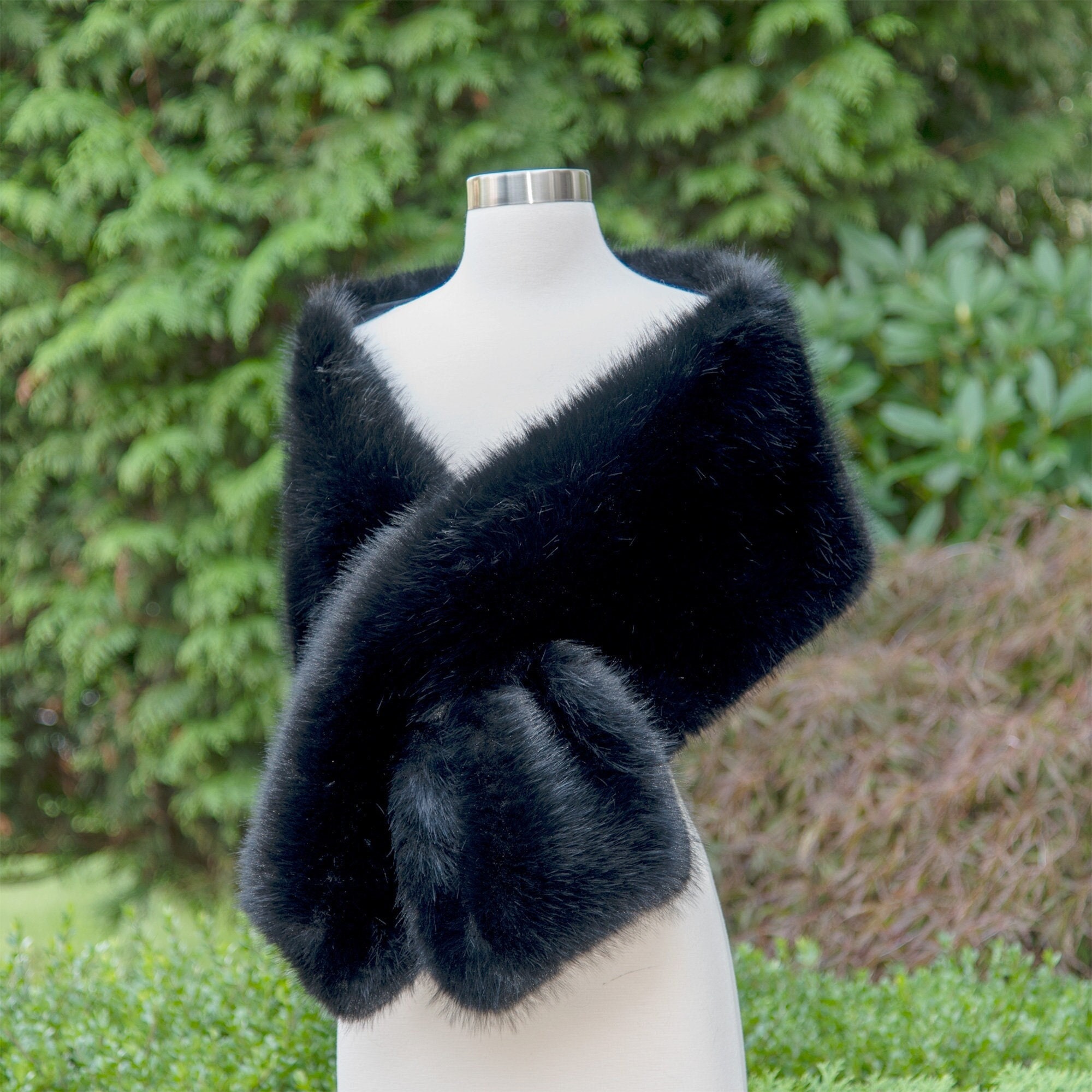 Rabbit Fur Shawl - Etsy Rabbit Fur Shawl - Etsy