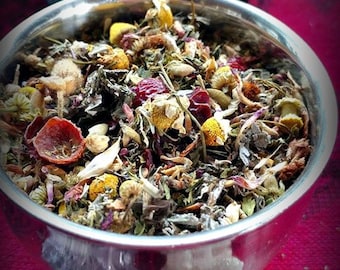 Zen Herbal Tea, Tisane Loose Leaf Herbal Tea, glass jar, 1.5 oz