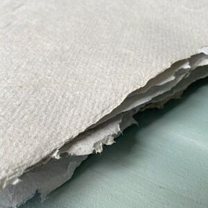 Rustic Handmade Papers, 10 Pieces, Deckle Edged Papers, Recycled, Rough ...