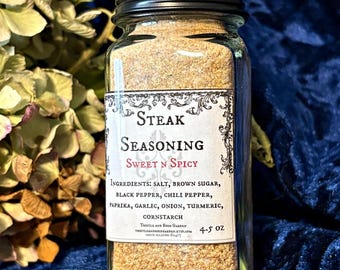 Mezcla de condimentos para carne, dulce y picante, condimento orgánico para cocinar, con un toque de picante ligero.