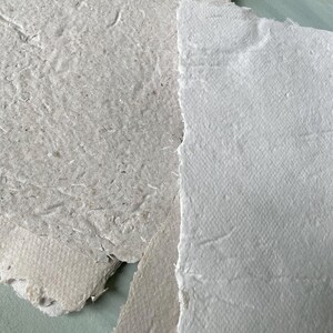Rustic Handmade Papers, 10 Pieces, Deckle Edged Papers, Recycled, Rough ...