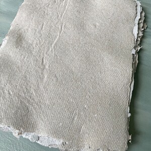 Rustic Handmade Papers, 10 Pieces, Deckle Edged Papers, Recycled, Rough ...