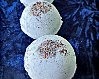 Lavender Rose Bath Bombs, Natural Bath Products, Bath Fizzies with Essential Oil, Bath Bombs with Rosewater, Bath Bombs Aromatherapy, Relax