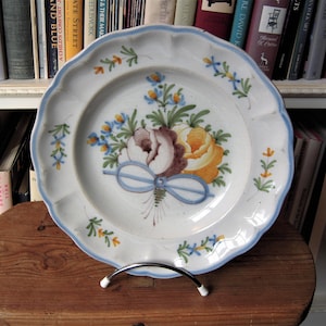 Antique French Pottery Faience Plate 1800's Exceptional! French Decor Dining