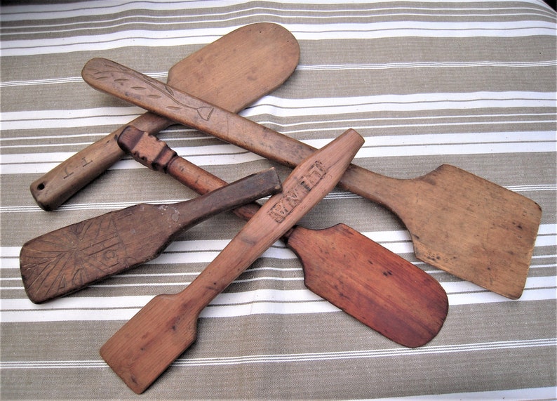 Antique Butter Print Paddle Folk Art American Wood