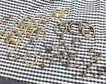 51 Antique Curtain Rings Drapery Hardware French Assortment