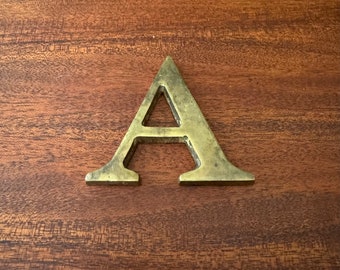 Vintage Solid Brass Letter / Initial - “A”