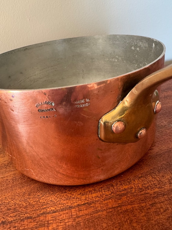 Williams Sonoma Copper Cookware Saucepan Pot - Made in France - Etsy
