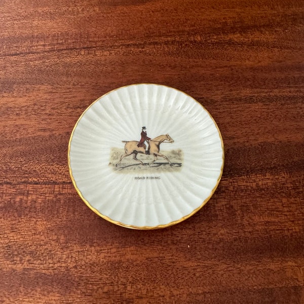 English Lenox Equestrian Trinket Ring Dish