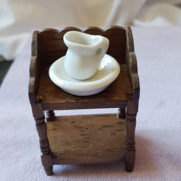 Dollhouse Miniature Washstand | Vintage | 1:12 Scale