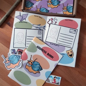 Agenda infantil A6 - Livro de atividades - Livro para colorir - Zine