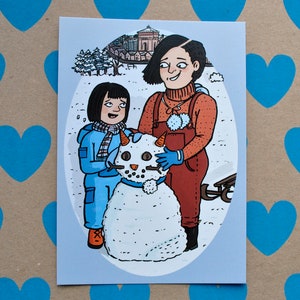 Voulez-vous construire un chat des neiges? - A6 Cartes postales de Noël colchester