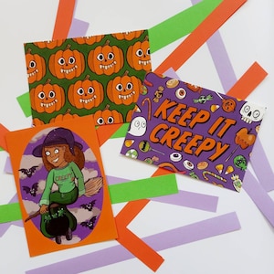 Keep It Creepy - Postcard Set - Party Invitations - Halloween - Witch