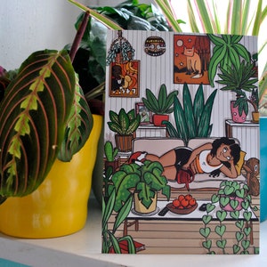 Take It Easy - Plant Girl - A5 Art Print