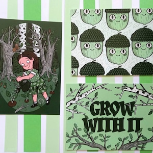 Ensemble de cartes postales Grow With it - Cartes de motivation - Kindergarten Prints