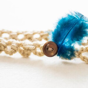 Crochet Headband, Feather Headband