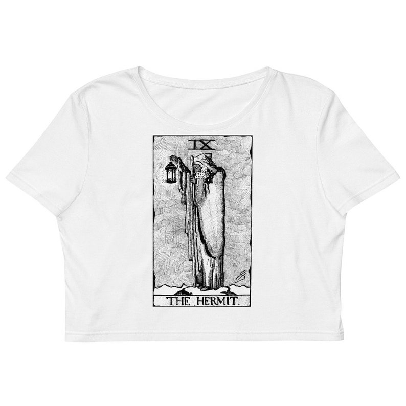 The Hermit Crop Top BlackWhite