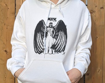 Temperance Tarot Card Screen Print Hoodie - Gothic Alternative Fashion