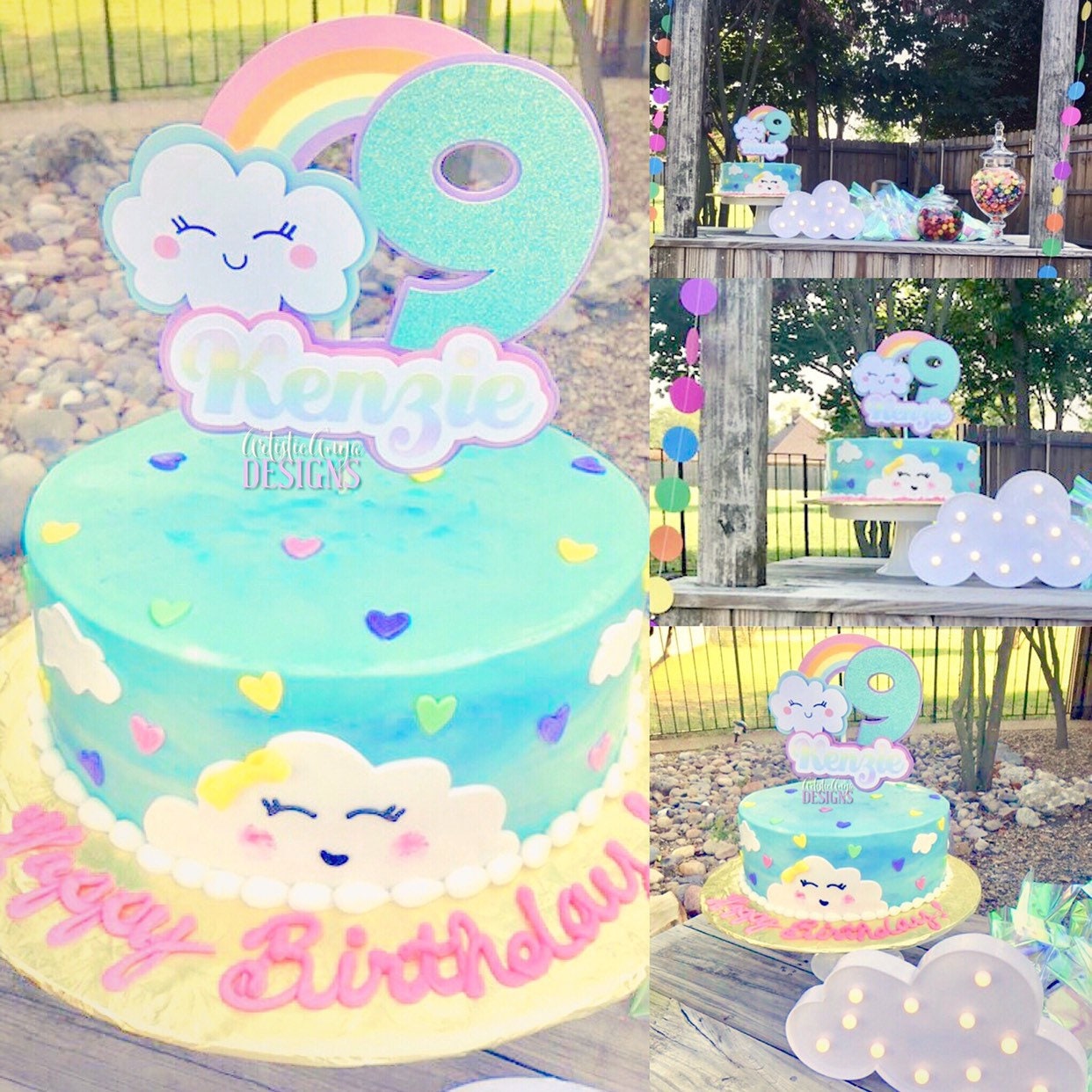 9th Birthday Pastel Colors Cloud 9 Rainbow Cake Topper Rainbow Party Decorations 9th Birthday Pastel Colors Cloud 9 Rainbow Cake Topper Rainbow Party Decorations