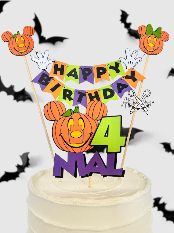Happy Birthday Mustache Cake Topper