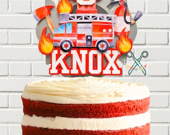 Fire Truck Birthday Decorations, Firefighter Birthday Party, Fireman Birthday, P