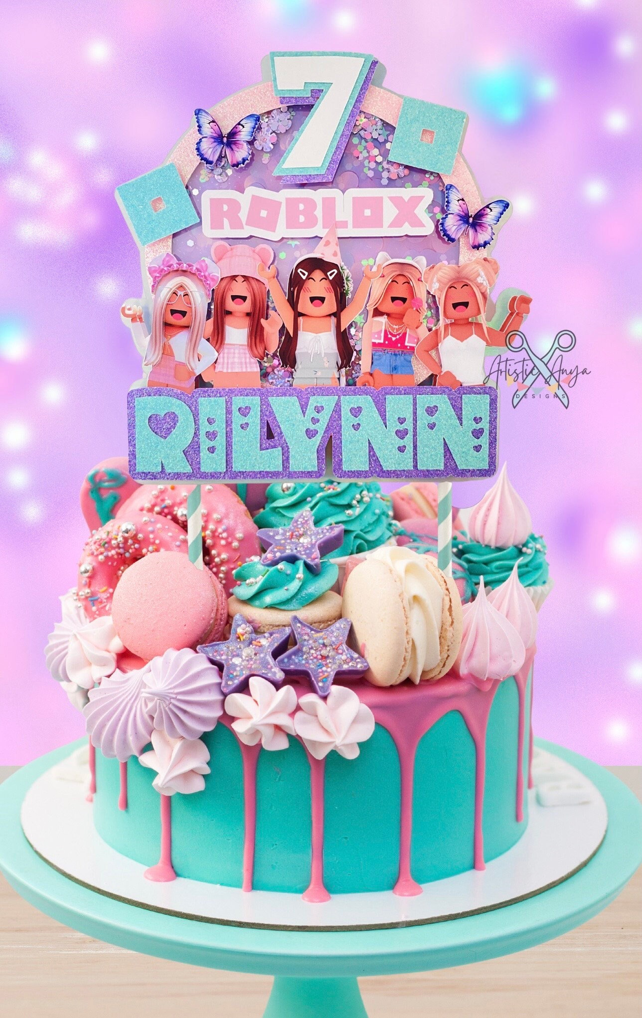 Roblox Girls Slumber Party with Teddy Bear Onsies Edible Cake Topper I – A  Birthday Place