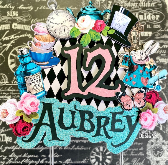 Alice in Wonderland Cake Topper Alice in Wonderland Decorations