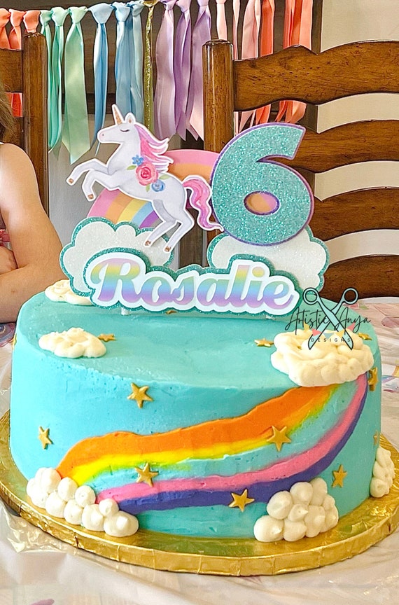 Tarta Unicornio Arcoiris  Tartas de cumpleaños unicornio, Pastel de  cumpleaños de unicornio, Tarta de unicornio