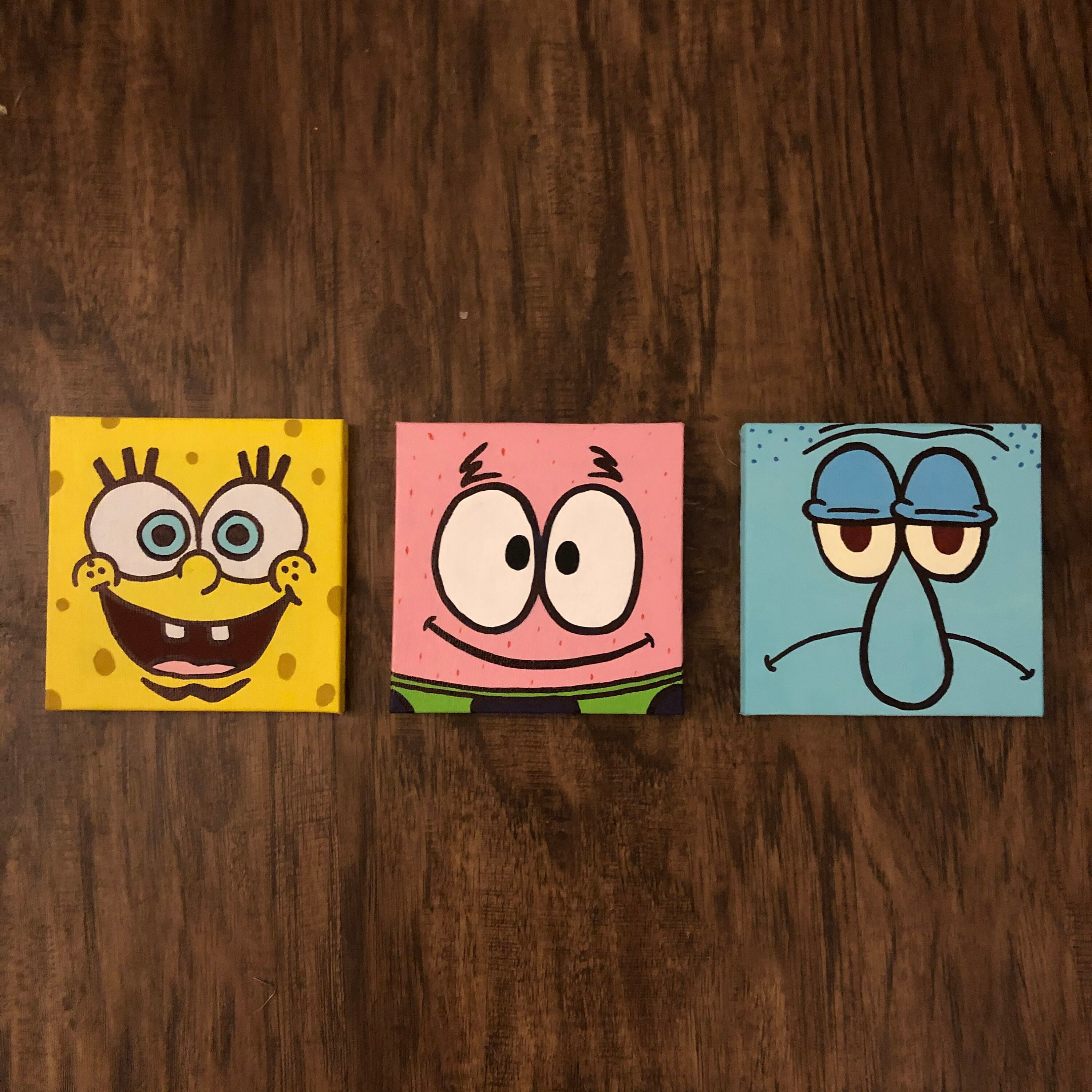 SpongeBob Canvas Paintings Etsy