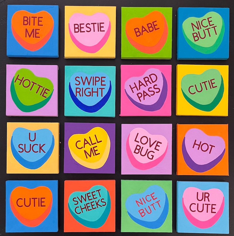 Conversation Heart Paintings image 1