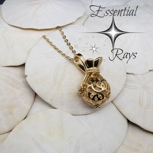 Collana con sacchetto di soldi, portafortuna, braccialetto con diffusore senza nichel, regalo per il suo cuore, splendido regalo con cuore scintillante