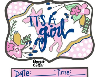 TEMPLATE - Baby Door Hanger Template - DIY Door Hanger - Door Decor Template - Easter Bunny Template - Downloadable Door Hanger