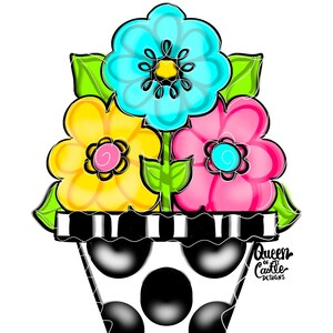 TEMPLATE - Summer Template Door Hanger Template - DIY Door Hanger - Door Decor Template - Flower pot Template - Downloadable Door Hanger
