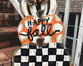 Halloween Door Hanger - Fall Door Hanger - Pumpkin Door Decor - Autumn Door Sign - Halloween Wreath - Personalized Door Decor