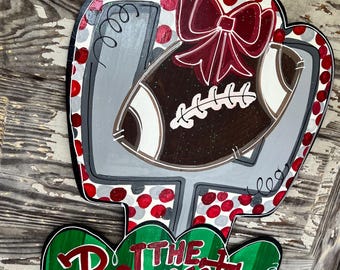 PREORDER Football Door Hanger - Football Sign - Football Door Decor - Sports Door Hanger- Football Decor- Summer Door Hanger - Football Mom