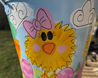 PLANTILLA - Plantilla de colgador de puerta de Pascua - Colgador de puerta DIY - Plantilla de decoración de puerta - Plantilla de pollito de Pascua - Colgador de puerta descargable