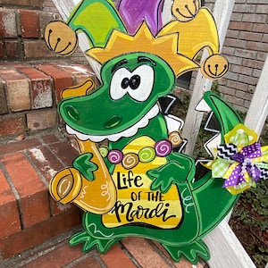 Personalized Door Hanger - Mardi Gras Door Hanger - Mardi Gras Decoration - Mardi Gras Decor - Fat Tuesday