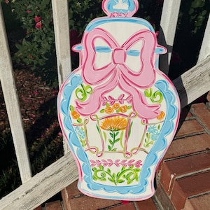 TEMPLATE - Spring Template Door Hanger Template - DIY Door Hanger - Door Decor Template - flowers Template - Downloadable Door Hanger