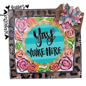 TEMPLATE - Summer Template Door Hanger Template - DIY Door Hanger - Door Decor Template - Flower pot Template - Downloadable Door Hanger