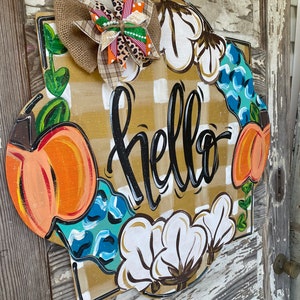 Fall Door Hanger - Pumpkin Door Hanger - Personalized Door Hanger - Fall Wreath- Fall Decor - fall Decorations - Halloween Sign image 5