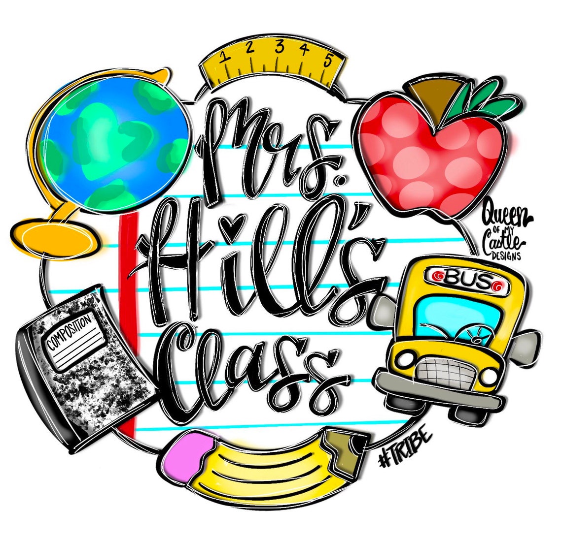 Teacher Classroom School Gift Chalkboard Pencil Apple Etsy