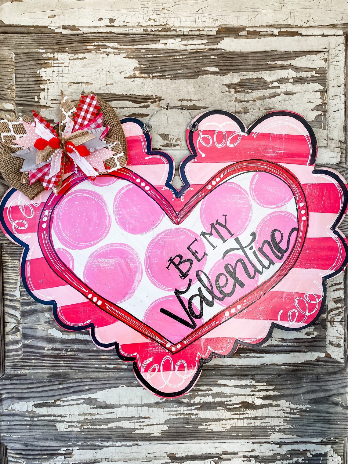 Personalized Door Hanger Valentine's Day Door Hanger Etsy