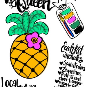 Pineapple Paint Kit - Paint Kit - DIY Art Project - Paint at Home - Crafts - Fun Activity DIY - Mother’s Day gift