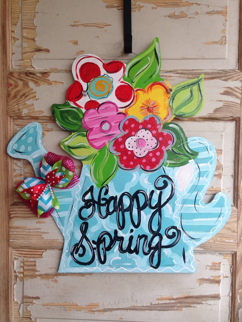 Spring Door Hanger Summer Door Hanger Spring Decor Spring Door Decor Summer Door Decor Summer Decor image 1